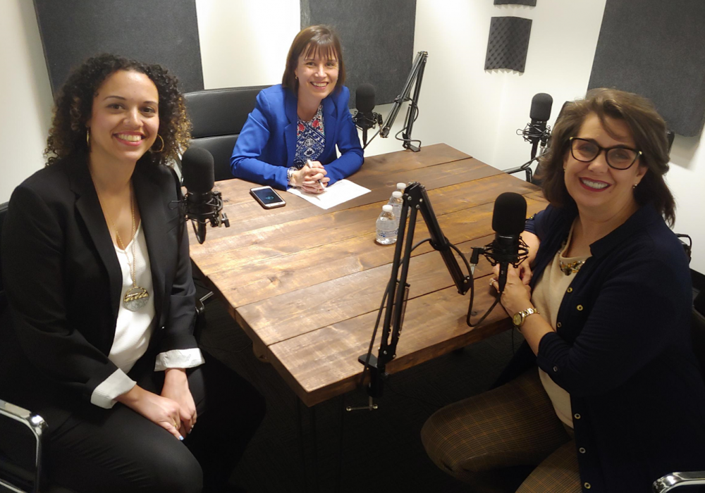 Kim Lanphear and Lavonne McLean speaking with Pamela Escobar on the Do Good Charlotte Podcast.