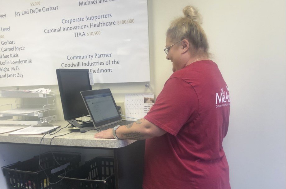 NC MedAssist staff member using online form