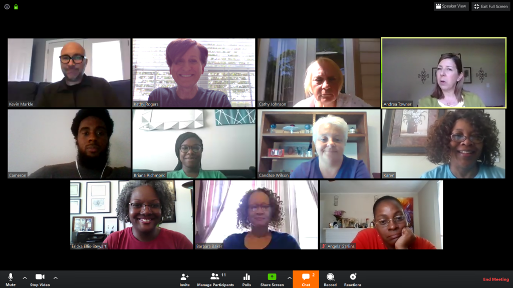 The Mental Health America of Central Carolinas team working remotely