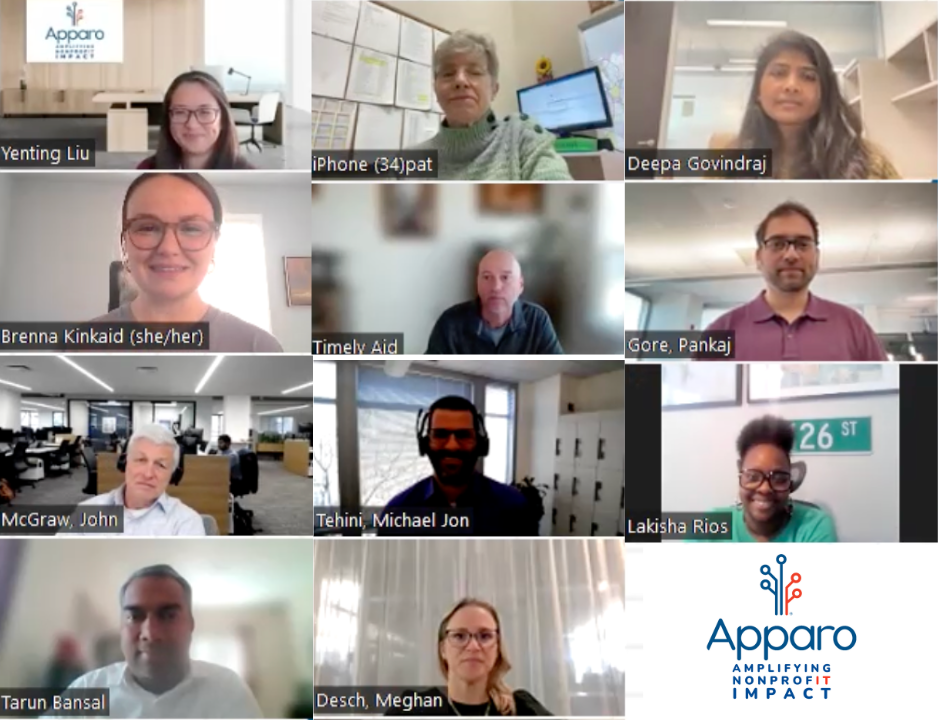 Participating nonprofits and their technology mentors begin their journey in Apparo's Bank of America Nonprofit Technology Foundations Cohort.