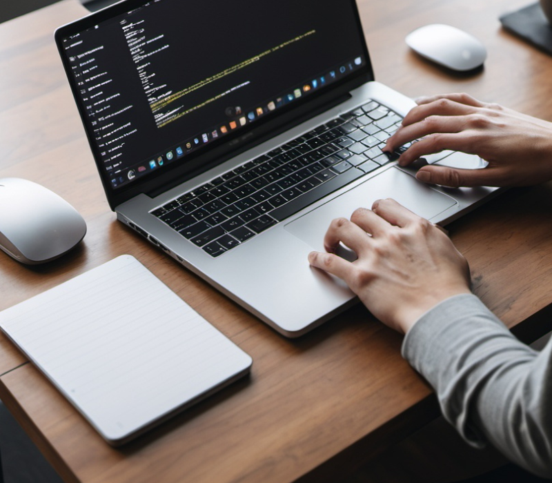 picture of hands typing on keyboard