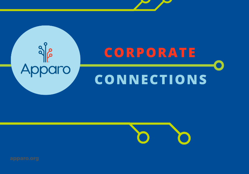 Corporate Connections Newsletter image for April through June of 2025 with Apparo logo